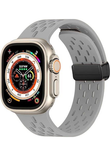 Için Manyetik Ter Önleyici Spor Kordon, Suya Dayanıklı, Nefes Alabilen Silikon Kayışlar. Iwatch Ultra Se Serisi 9/8/7/6/5/4/3/2/1,kadın Erkekler Için, 42MM 44MM 45MM 49MM,