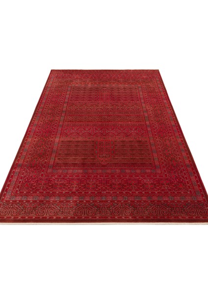 Caretta 17 Red Yumuşak Doku Vintage Eskitme Desenli Sıcak Renk Tonlarına Sahip Salon Halısı