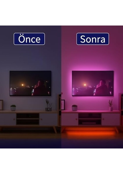 ve Pc Arkası Rgb Şerit LED Işık Seti - 3 Metre, USB Girişli, Kumandalı, 352 Renk Seçeneği, IP20 Iç Mekan, 4W Düşük Enerji Tüketimi CT4566 fiyatları