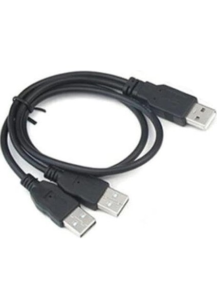2249 USB 70 cm Y Kablo Harici HDD Hard Disk Power Data Kablosu USB 2.0 Y Kablo Harici HDD Hard Disk Power & Data Kablosu