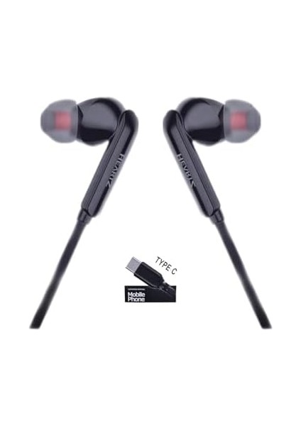 Type C Kulaklık Iphone 15 15 Plus 15PRO 15PROMAX 16 16 Plus 16 Pro 16 Promax Samsung, Xiaomi, Redmi, Huawei Uyumlu, Tak Çalıştır, Type C Bluetooth Gerekmez!!!! Mükemel Ses Aaa Kalite Siyah TC21 modelleri