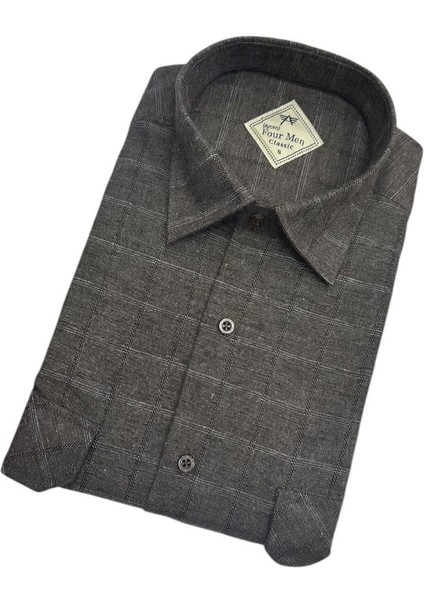 Klasik %100 Cotton Uzun Kollu Terletmeyen Kışlık Flanel Terletmeyen Gömlek (Regular Kalıp) fiyatları