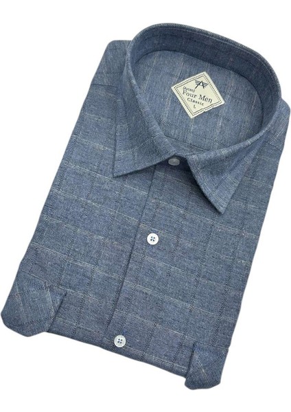 Klasik %100 Cotton Uzun Kollu Terletmeyen Kışlık Flanel Gömlek (Regular Kalıp) fiyatları