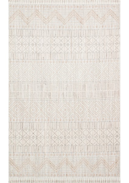 Cunda 02 Grey Beıge Yumuşak Dokulu Hav Toz Vermeyen Bukle Dokuma Salon, Mutfak, Koridor Halısı