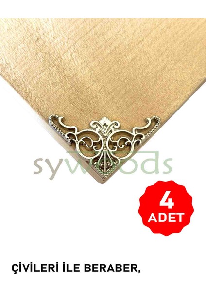 Köşe süsleme figür 4 adet nikel süs kutu sandık kapak köşelik hobi maket diorama tasarım fırsatları