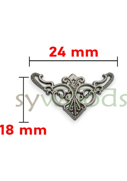 Köşe süsleme figür 4 adet nikel süs kutu sandık kapak köşelik hobi maket diorama tasarım