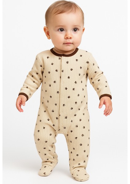 Aslan Desenli 3’lü Patikli Bebek Tulum Seti indirimleri