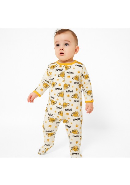 Aslan Desenli 3’lü Patikli Bebek Tulum Seti