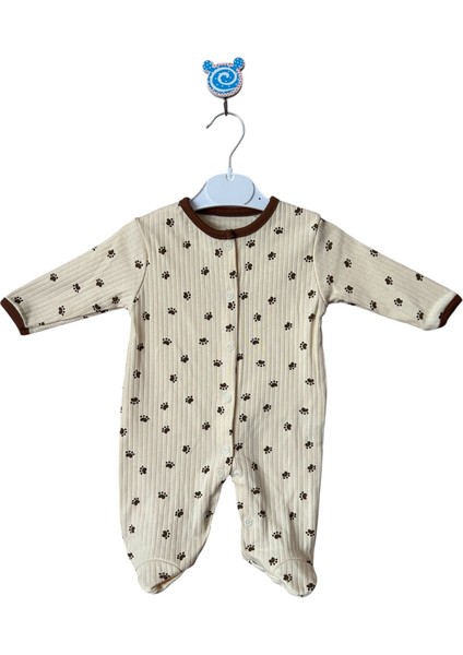 Aslan Desenli 3’lü Patikli Bebek Tulum Seti