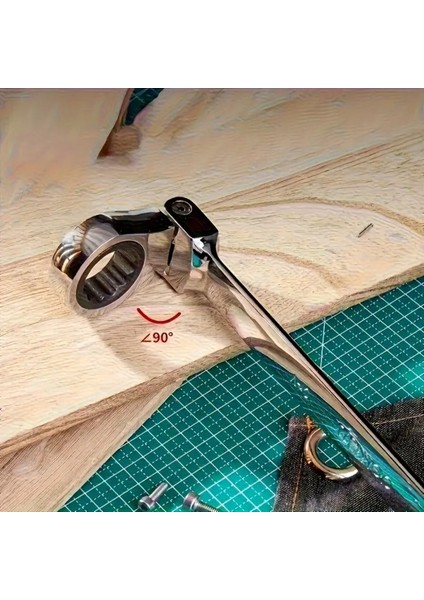 Ithal Çantalı Profesyonel Mafsallı Cırcırlı Anahtar 14 Parça Oynar Başlı Takım Chrome Vanadium Çelik modelleri