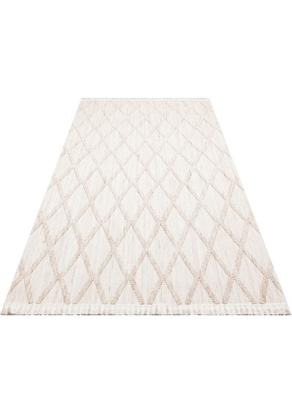 Cunda 04 Beıge Yumuşak Dokulu Hav Toz Vermeyen Bukle Dokuma Salon, Mutfak, Koridor Halısı