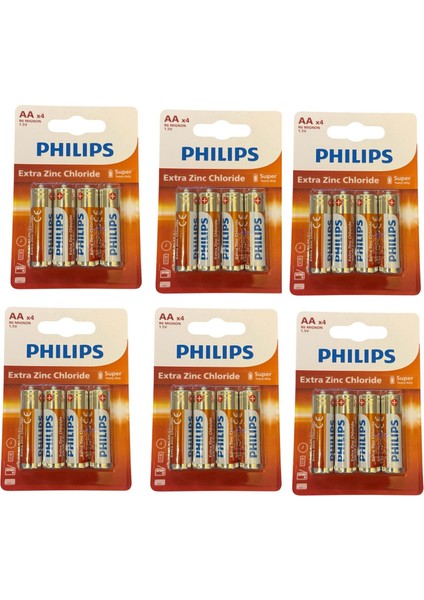 Kalem Pil - 24 Lü Aax4 R6 Extra Çinko Kalem Pil 4x6=24 Adet