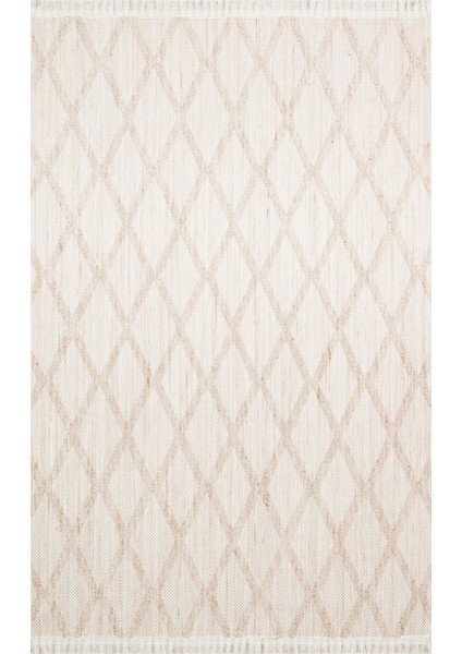 Cunda 04 Beıge Yumuşak Dokulu Hav Toz Vermeyen Bukle Dokuma Salon, Mutfak, Koridor Halısı