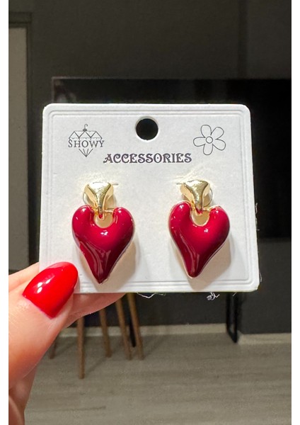 Kadın Parlak Renkli Boru Halka Küpe Seti