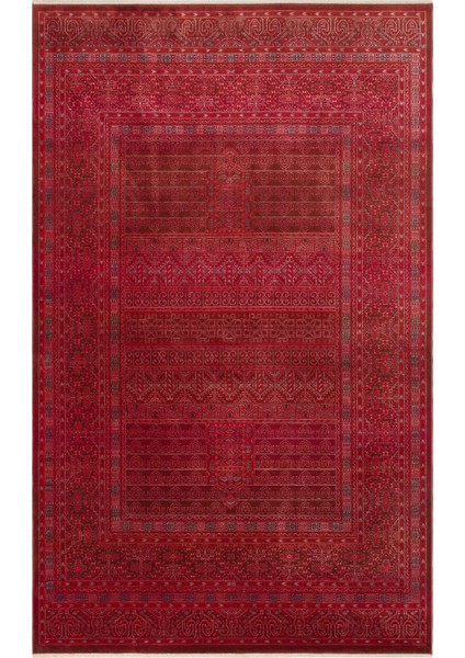 Caretta 17 Red Yumuşak Doku Vintage Eskitme Desenli Sıcak Renk Tonlarına Sahip Salon Halısı