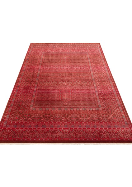 Caretta 17 Red Yumuşak Doku Vintage Eskitme Desenli Sıcak Renk Tonlarına Sahip Salon Halısı