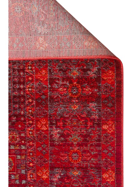 Caretta 21 Red Yumuşak Doku Vintage Eskitme Desenli Sıcak Renk Tonlarına Sahip Salon Halısı fiyatları