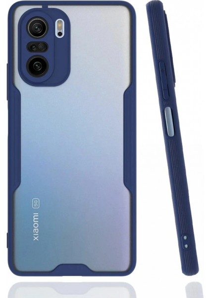 Ieg Xiaomi Poco F3 Kılıf Platin Silikon - Lacivert