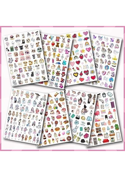 Seti 500 Adet - Kız Çocuklara Özel Konsept - Defter Planlayıcı Günlük Takvim Ajanda Için Etiketler - Öğrencilere ve Yetişkinlere Kendinden Yapışkanlı Çıkartmalar (8 Sayfa) fiyatları