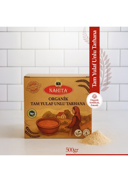 Organik Tam Yulaf Unlu Tarhana (500 Gr) – Vegan, Diyete Uygun, Glutensiz, Yüksek Proteinli & Yüksek Lifli