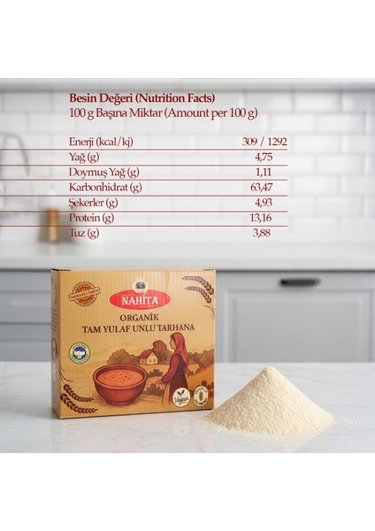 Organik Tam Yulaf Unlu Tarhana (500 Gr) – Vegan, Diyete Uygun, Glutensiz, Yüksek Proteinli & Yüksek Lifli fırsatları