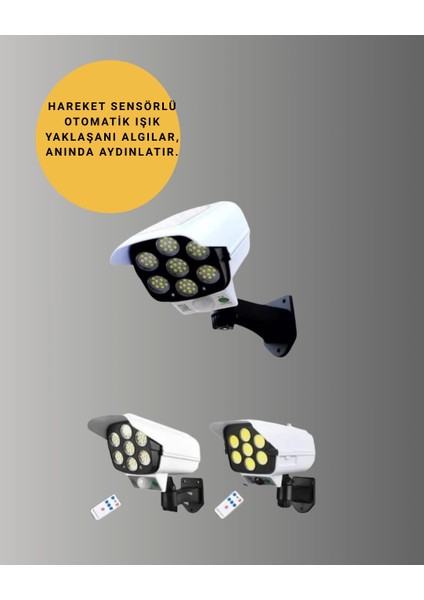 Bfs 3 Modlu Güneş Paneli Aydınlatmalı Dış Mekan Güvenlik Işığı – IP65 Su Geçirmez, Pır Sensörlü indirimleri