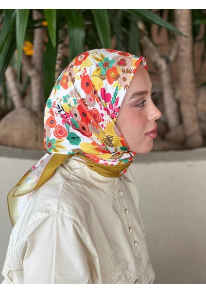 Çiçek Harmanı Twill Eşarp modakaşmir fiyatları