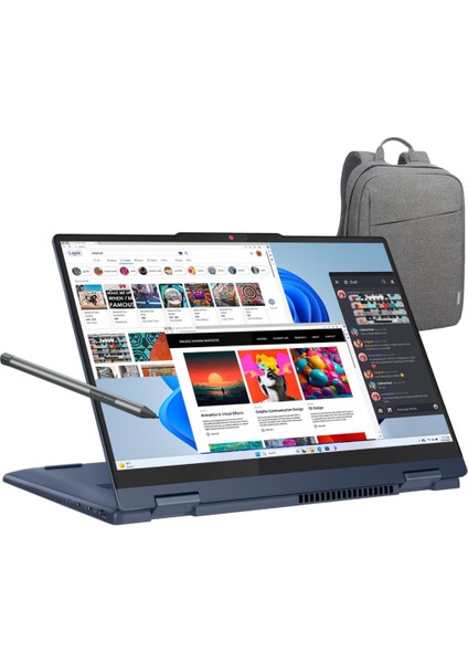Ideapad 5 2-In-1 14IRH9 Intel Core I5 13420H 16GB 512GB SSD Windows 11 Home 14" Wuxga Dokunmatik Taşınabilir Bilgisayar 83KX005CTR - Lenovo Çanta EMT61