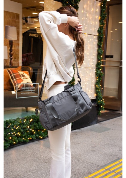 Sanmorris Glc Kadın 6020- 3 Bölmeli Paraşüt Kumaş Ayarlanabilir Çapraz Askılı Çanta Mavi