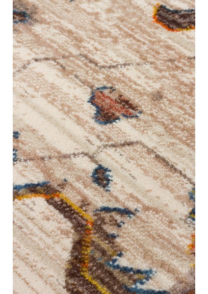 Caretta 16 Cream Multy Yumuşak Doku Vintage Eskitme Desenli Sıcak Renk Tonlarına Sahip Salon Halısı indirimleri