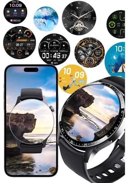 Bfs Amoled Ekran Metal Deri Silikon Kordonlu Uyku ve Sağlık Takibi fırsatları