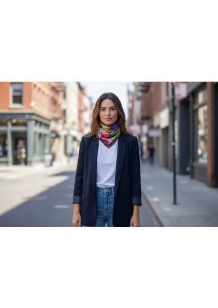 Karışık Desenli Renkli Fular 50 x 50 fırsatları