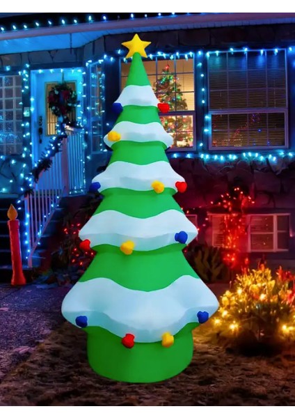 Yılbaşı Dekoru Şişme Çam Ağacı Dekoru 300 cm