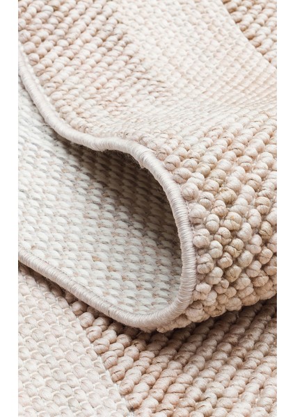 Cunda 05 Beıge Yumuşak Dokulu Hav Toz Vermeyen Bukle Dokuma Salon, Mutfak, Koridor Halısı