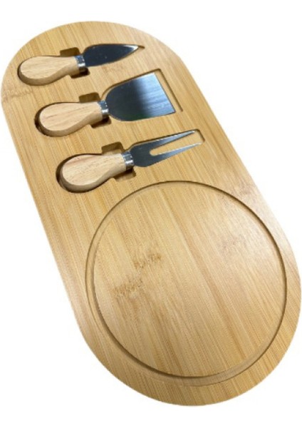 Ahşap Peynir Kesme Tahtası ve Sunum Seti – Paslanmaz Çelik Bıçaklı 3’lü Set fiyatları