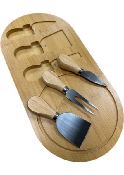 Ahşap Peynir Kesme Tahtası ve Sunum Seti – Paslanmaz Çelik Bıçaklı 3’lü Set modelleri
