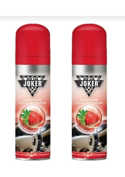 Joker 2 Adet Torpido Deri Plastik Parlatıcılı Silikon Çilek Kokulu Parfüm Sprey 200ML