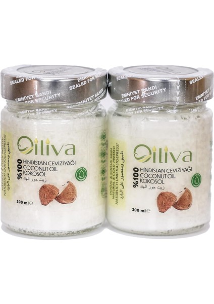 Oiliva Soğuk Sıkım Hindistan Cevizi Yağı 2 x 300ML |%100 Doğal & Saf | Katkısız | Cam Şişe fiyatları
