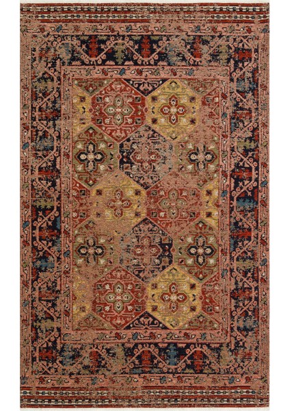 Avanos Kilim 01 Multy Anadolu'nun Antik Desenlerinden Esinlenilen Yıkanabilir Kaymaz Tabanlı Eskitme Kilim