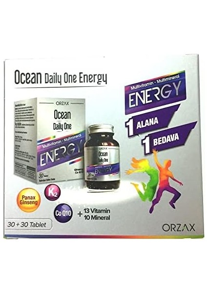 Orzax Ocean Daily One Energy 30+30 Tablet modelleri