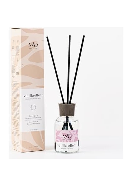 Mad Parfüm Vanilla Effect Oda Kokusu,bergamot,lavanta,karamel,bambu Çubuklu,50 ml fiyatları
