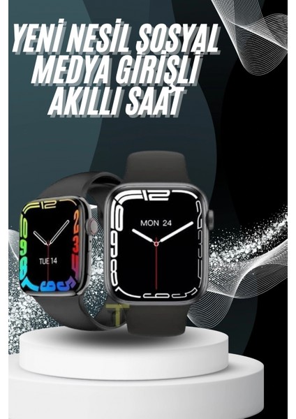 Ieg Yeni Model Akıllı Saat Dokunmatik Ekran Unisex Amoled Ekran 44 mm