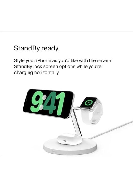 Boostcharge Pro 3-In-1 Charger With Qi2 For 17, 16, 15, 14, 13 And 12 + + Airpods (Magnetically Charges 12 To 17 Models Up To 15W) - fiyatları