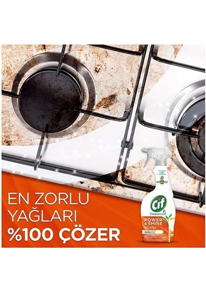 Cif Power & Shine Sprey Mutfak Yağ Çözücü 750 ml + Cif Power & Shine Konsantre Mutfak 70 ml fiyatları