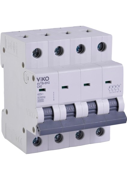 4VTB-4C40 Otomatik Sigorta 4,5ka C Tipi 4 Kutup 40A
