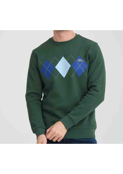 Bisiklet Yaka Desenli Nefti Uzun Kol Regular Fit fırsatları