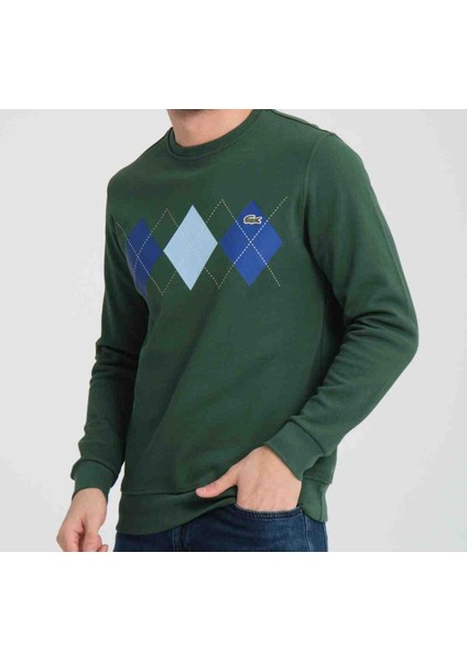 Bisiklet Yaka Desenli Nefti Uzun Kol Regular Fit indirimleri