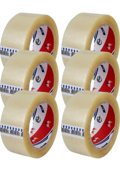 Koli Bandı 45X100 Şeffaf (Fil) En 45MM, Uzunluk Net 100 Metre, Basınca ve Gerilime Dayanıklıdır (6 Adet)