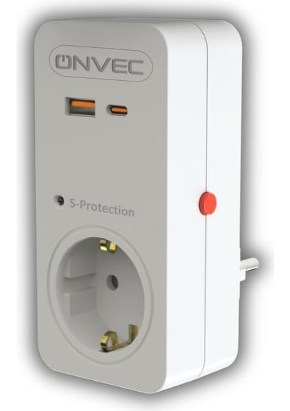 Basic 20W Hızlı Şarjlı Usb/type-C Akım ve Şok Korumalı Priz 720 Joule