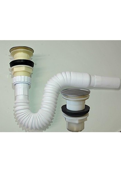 Esnek Sifon Gider Garnitürü Pop Up Tahliye Vanası Tahliye Lavabo
